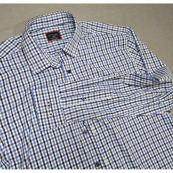 UNTUCKit Other - Blue White Gingham‎ UNTUCKit Long Sleeve Button Down Shirt Mens Large Slim Fit